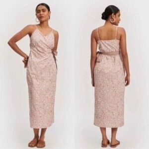 Reistor Floral Dusty Pink Midi Dress